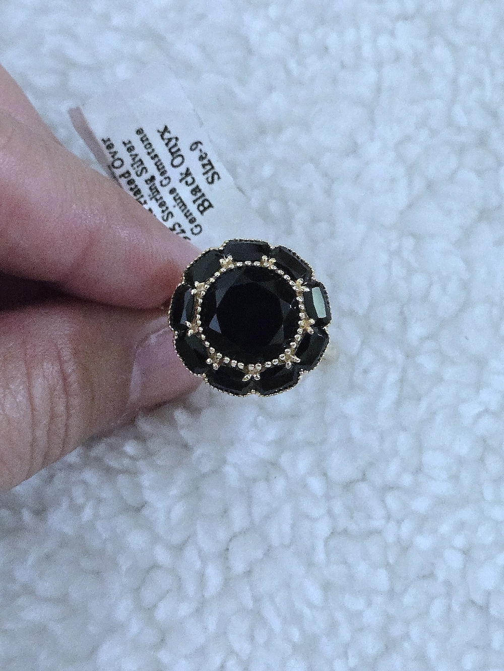 Shivam Black🖤 Onyx Flower🏵 Ring💍 - Picture 13 of 16